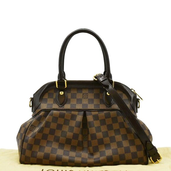LOUIS VUITTON  Trevi PM Damier Ebene Satchel Shoulder Bag Brown - Picture 3 of 13